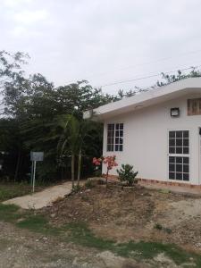 a white house with a tree in front of it at Oscar in Poza Rica de Hidalgo