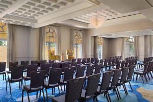 a room with rows of chairs and a chandelier at The Ritz-Carlton Key Biscayne, Miami in Miami +122 photos