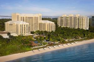 an aerial view of a resort with a beach and buildings at The Ritz-Carlton Key Biscayne, Miami in Miami