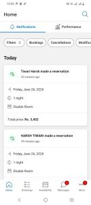 a screenshot of the home page of a cell phone at hill point stay in Kalasa