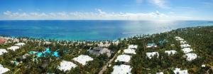 an aerial view of a beach and the ocean at Meliá Caribe Beach Resort - All Inclusive in Punta Cana