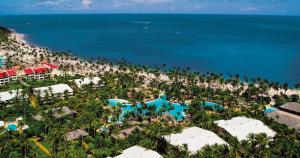 an aerial view of a resort and the beach at Meliá Caribe Beach Resort - All Inclusive in Punta Cana