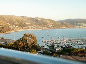 a view of a marina with boats in the water at The Lighthouse in Simonʼs Town