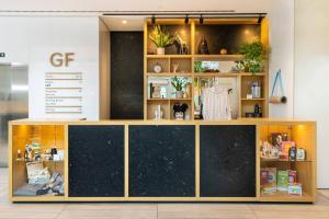 a display case in a store at INNSiDE by Meliá Milano Torre GalFa in Milan