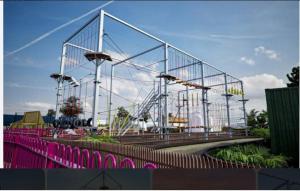 a roller coaster in a amusement park at Family friendly caravan park in Little Clacton