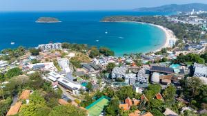 an aerial view of a city and the ocean at Katamanda Villa Chanti Pool Villa Kata in Kata Beach