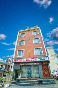 a hotel building with stairs in front of it at HOTEL ELiTE in Pānīpat