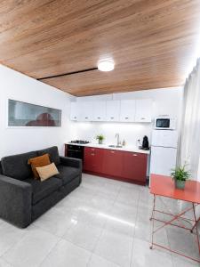 a living room with a couch and a kitchen at URBAN LOFT- Espace détente in Fort-de-France +3 photos