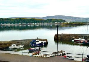 a group of boats are docked in a harbor at Wee Cumbrae View in Millport