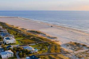 an aerial view of a beach and the ocean at Sun & Fun Oceanfront Saint Augustine Beach! in St. Augustine +79 photos