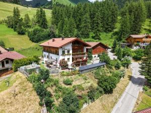 an aerial view of a house on a hill at Haus Schönblick in Bschlabs