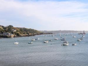 a large group of boats sitting in the water at Fair View in Truro