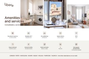a website for a real estate agency with a living room at Líbere Granada Catedral in Granada