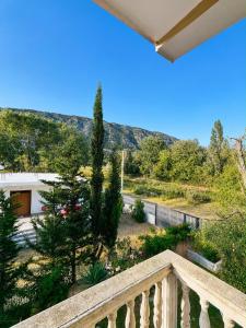 a view of the garden from the balcony of a house at Hotel Marino in Baks-Rrjoll