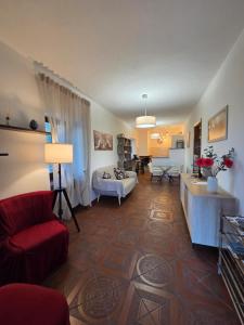 a living room with a couch and a table and a living room at Il Casaletto di Simeone in Amelia
