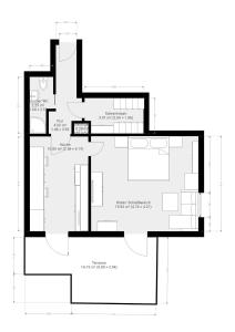 a floor plan of a house at Berghaus Appartment in Biberwier