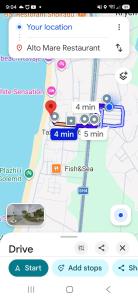 a screenshot of a map of a street at Ela apartament in Golem