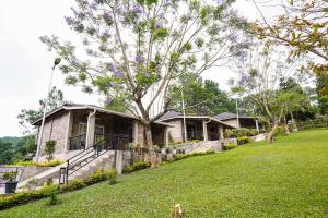 a house with a tree in the yard at Nohsngithiang Estate in Borpāni
