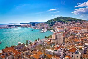 a view of the city of dubrovnik and its harbor at Guest House Emilio 1 in Split