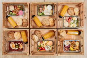 a wooden box filled with different types of food at Pokoje w Starej Karczmie - Free Parking - by Upstairs in Liszki
