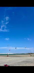 a group of kites flying in the sky on a beach at Yahweh Guriú Kite in Guriú +42 photos