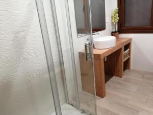 a bathroom with a shower and a sink at Argixti in Sumbilla +36 photos