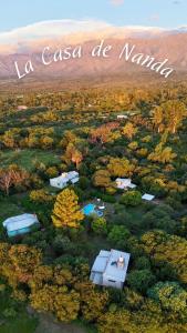 an aerial view of a forest with the words la casa de manilla at Varuna- en La Casa de Nanda in San Javier +11 photos