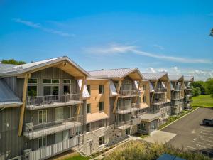an aerial view of a row of apartment buildings at 200-214 - Le Niveau 2 in Beaupré