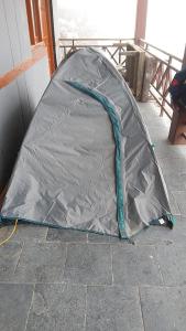 a tent sitting on the floor in a room at Glacier view point kedarnath in Kedārnāth