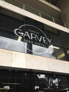 a sign for a carney park hotel on the side of a building at MIX APART Hotel in Brasília
