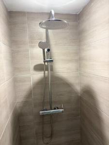 a shower with a shower head in a bathroom at Le clos du landreau in Saint-Père-en-Retz +19 photos