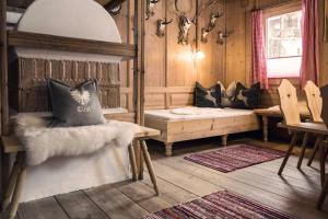 Ένα ή περισσότερα κρεβάτια σε δωμάτιο στο Joggelerhof