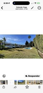 a screenshot of a webpage with two pictures of a house at Beach Panorama in Marbella