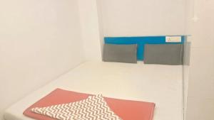 a small room with a bed in a room at Hotel firdous in Mumbai +1 photo