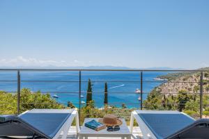 a view of the ocean from a villa at Villa Aless in Skopelos Town