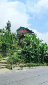 a house on the side of a hill with a house at Nini's Homestay, Kalimpong in Pedong