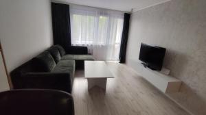 a living room with a couch and a table at Jura Horizon in Myszków