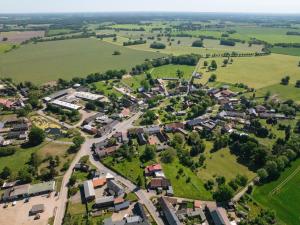 an aerial view of a small village with houses at pinocchio pirow in Pirow