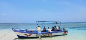 a group of people on a boat on the beach at PASIFIC OCEAN TOUR's in Wasini Island +11 photos