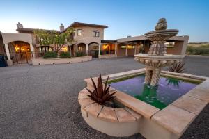 a water fountain in the middle of a street at Sorelle Vineyard in Cornville +44 photos