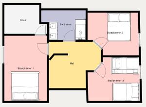 a floor plan of a house at Owla-Stay in Heusden - Zolder +1 photo