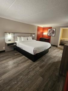 a hotel room with a large bed in a room at Ramada by Wyndham Westminster Denver in Westminster +39 photos
