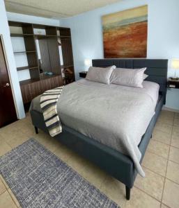 a bedroom with a large bed in a room at Carey Beach Villa in Humacao +41 photos
