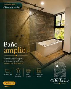 a magazine advertisement for a bathroom with a tub at crisalma 2 in La Tebaida