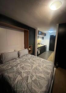 a bedroom with a large bed in a room at Despierta con una vista impecable cada mañana in Coquimbo