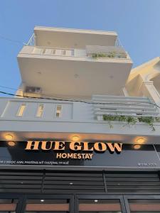 a sign on the front of a house at Hue Glow Homestay in Thôn Lại Thê