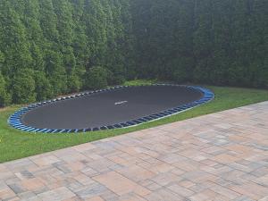 an aerial view of a curvy track in a garden at Apartmán Bianka in Rabča +1 photo