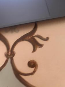 a drawing of a heart on the wall at Clinica apartments in Bologna