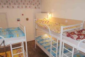 Rúm í herbergi á Vishnya Hostel