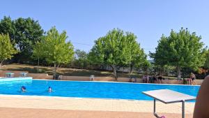 a group of people swimming in a swimming pool at #3MTSOPRAILCIELO '' SCuLPTuRe '' in Felitto
